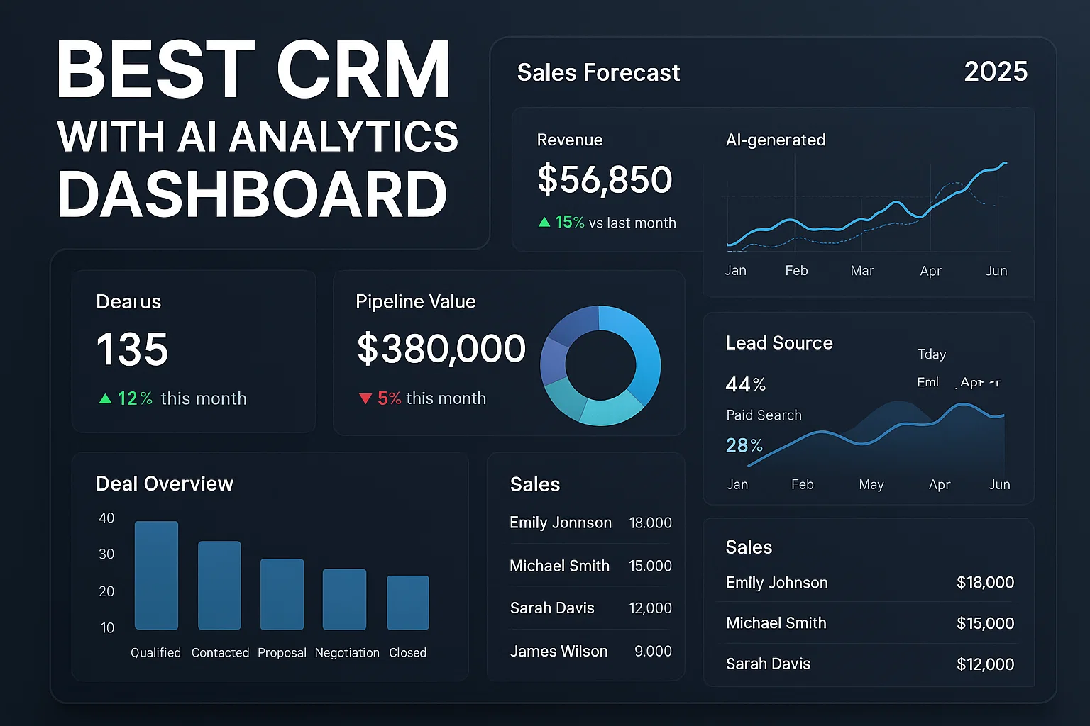 Best CRM with AI Analytics Dashboard (2025) Hero Image